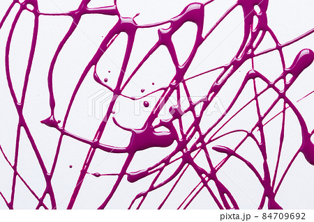 Nail polish on a white background in the form of strips and drops 84709692