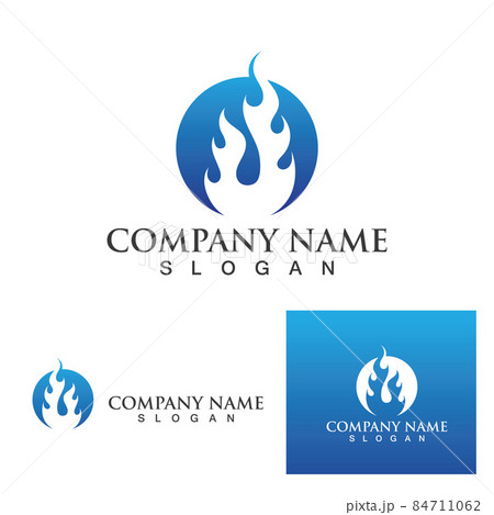 Blue fire gas vector illustration design Blue fire gas vector illustration design 84711062