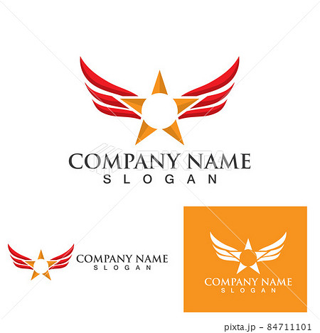 wing bird falcon logo and symbol vector eps10 84711101