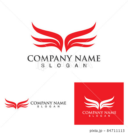 wing bird falcon logo and symbol vector eps10 84711113