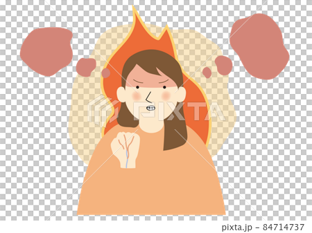 An angry heart woman 84714737