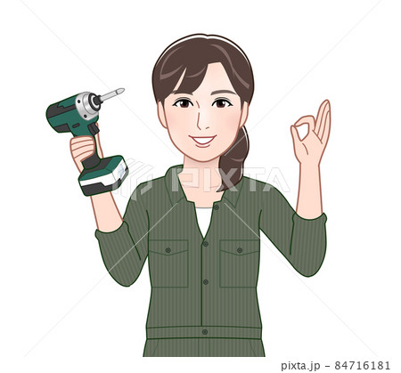 DIYが趣味の女性 84716181