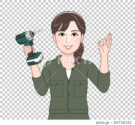 DIYが趣味の女性 84716181