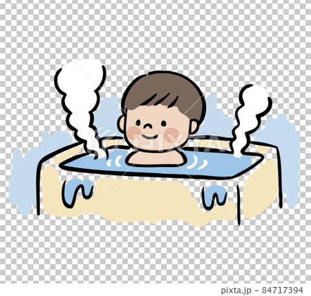 お風呂に入る男の子 84717394