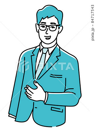 ポジティブなビジネスパーソン ポジティブなビジネスパーソン 84717543