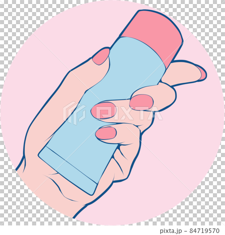 Female hand holding a tube 84719570