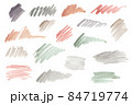 Vintage watercolor brush strokes. Set of hand-drawn elements for design. Use for logo or web design 84719774