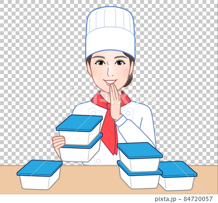 A Woman Dressed As A Cook - Stock Illustration [84720057] - Pixta