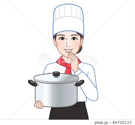 料理人の女性のイラスト素材
