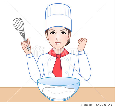 料理人の女性のイラスト素材 料理人の女性のイラスト素材
