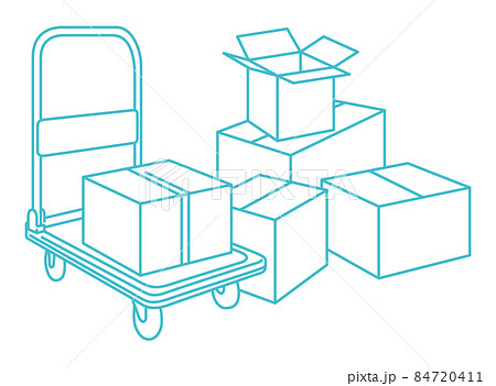 ダンボールに荷造り（荷解き）している引越しの風景 84720411