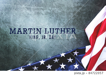 Martin Luther King Day Anniversary - American flag on abstract background Martin Luther King Day Anniversary - American flag on abstract background 84722057