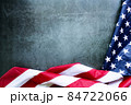 Martin Luther King Day Anniversary - American flag on abstract background 84722066