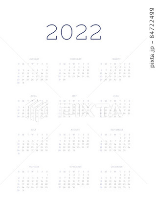 2022 calendar template individual planner in minimalist classic style. Week starts on sunday. 2022 calendar template individual planner in minimalist classic style. Week starts on sunday. 84722499