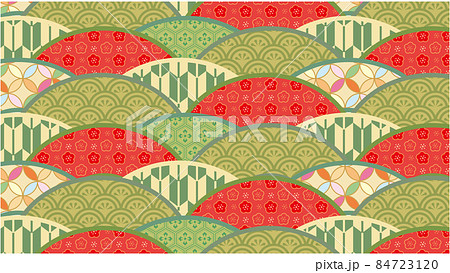 大正レトロ  和柄　和風　背景 84723120