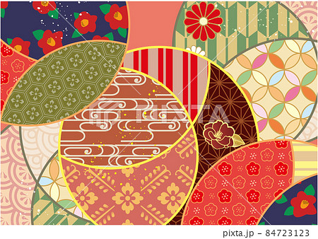 大正レトロ  和柄　和風　背景 84723123