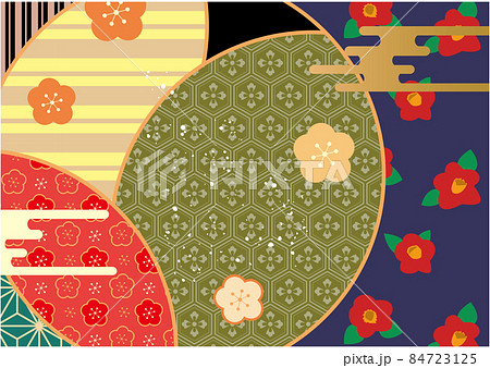 大正レトロ  和柄　和風　背景 84723125