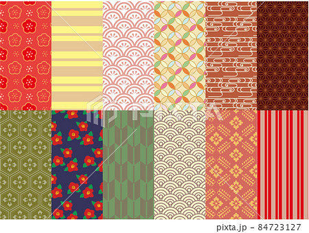 大正レトロ  和柄　和風　背景 84723127
