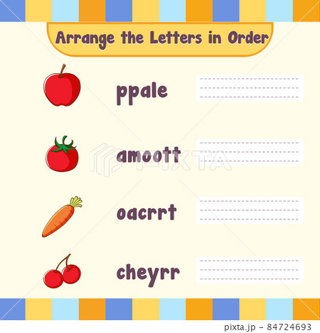 Spelling word game worksheet template 84724693
