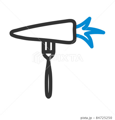 Icon Of Diet Carrot On Fork Icon Of Diet Carrot On Fork 84725250