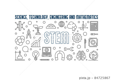 STEM concept Education horizontal banner vector illustration 84725867