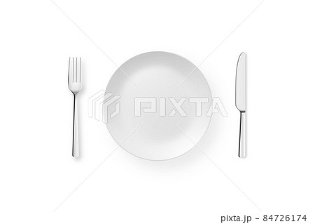 皿 ナイフ フォーク テーブルマナーのイラスト素材