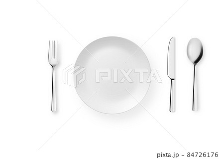 皿 ナイフ フォーク スプーン テーブルマナーのイラスト素材