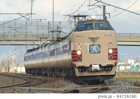 JR西日本　485系（びわこハリウッド/大阪）前面側面カット幕　ラミネート加工 JR西日本485系（びわこハリウッド/大阪）前面側面カット幕