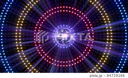 ミラーボール ディスコ クラブ ダンス キラキラ 3D イラスト 背景 バック 84729166