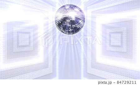 ミラーボール ディスコ クラブ ダンス キラキラ 3D イラスト 背景 バック 84729211