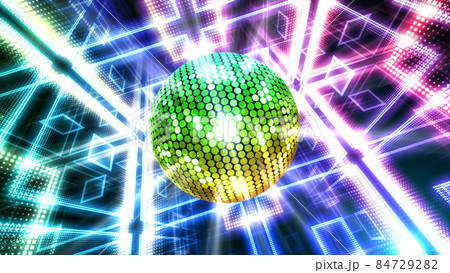 ミラーボール ディスコ クラブ ダンス キラキラ 3D イラスト 背景 バック ミラーボール ディスコ クラブ ダンス キラキラ 3D イラスト 背景 バック 84729282
