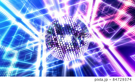 ミラーボール ディスコ クラブ ダンス キラキラ 3D イラスト 背景 バック 84729374