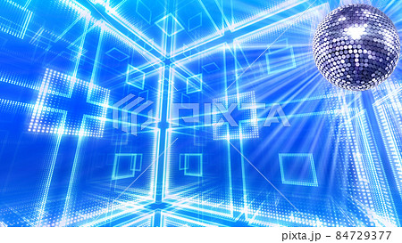 ミラーボール ディスコ クラブ ダンス キラキラ 3D イラスト 背景 バック 84729377