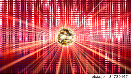 ミラーボール ディスコ クラブ ダンス キラキラ 3d イラスト 背景 バックのイラスト素材