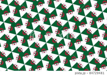 Simple geometric pattern in the colors of the national flag of Algeria 84729481