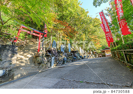 秋の最上稲荷山妙教寺 旧本殿へと続く参道 岡山県岡山市 秋の最上稲荷山妙教寺 旧本殿へと続く参道 岡山県岡山市 84730588