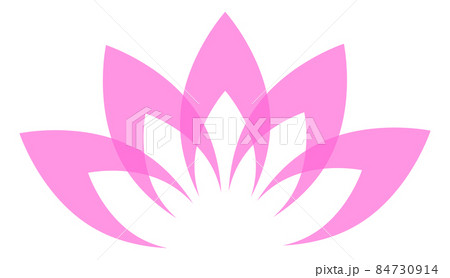 Pink lotus logo. Asian traditional flower. Spiritual symbol Pink lotus logo. Asian traditional flower. Spiritual symbol 84730914
