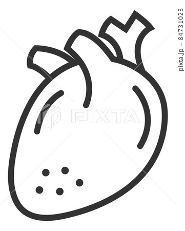 Anatomical heart icon. Medical transplant sign. Human organ 84731023