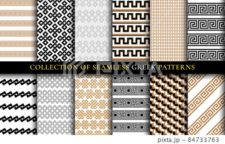 Vector seamless Greek patterns collection, art set Vector seamless Greek patterns collection, art set 84733763