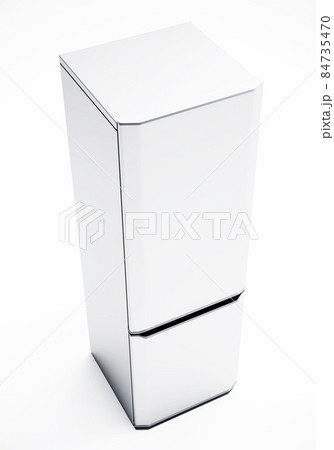 metal refrigerator isolated on white background 84735470