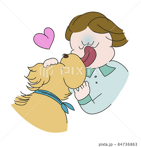 犬になめられる女の子 84736863