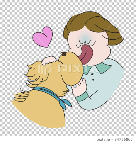 犬になめられる女の子 84736863