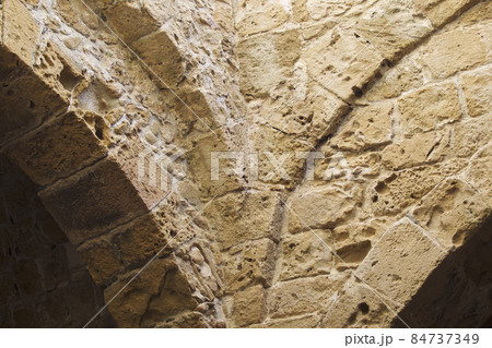 Elements and details of the architecture of the ancient fortress 84737349
