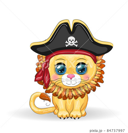 Lion Pirate Cartoon Character Of The Game のイラスト素材