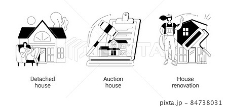 Buy family home abstract concept vector illustrations. 84738031