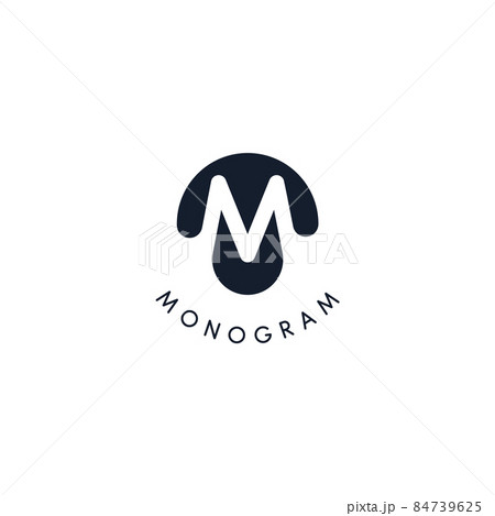 GM Monogram Logo Letter With Modern Geometric Silver Style Design.  Geometric Shape Rounded, Circle Rectangle And Triangle Shape Logo Design  Royalty Free SVG, Cliparts, Vectors, and Stock Illustration. Image  179332643.