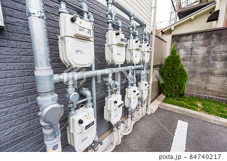 集合住宅にあるガスメーター 集合住宅にあるガスメーター 84740217