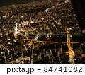 東京の街、綺麗な夜景を高い所から観察 84741082