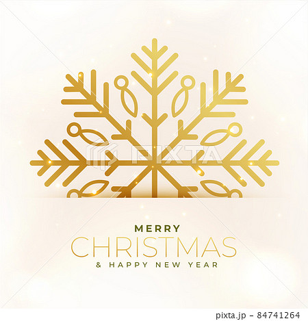 stylish golden snowflake christmas festival background stylish golden snowflake christmas festival background 84741264