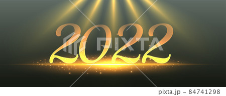 shiny glowing 2022 new year text effect light...のイラスト素材 [84741298] - PIXTA